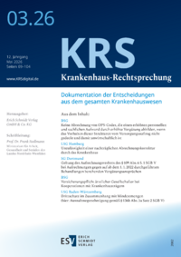 Dokument KRS Krankenhaus-Rechtsprechung Ausgabe 03 2026