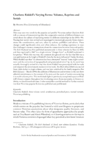 Dokument Charlotte Riddell&rsquo;s Varying Forms: Volumes, Reprints and Serials