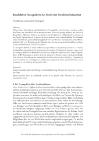 Dokument Baudelaires Prosagedicht  Les Foules  mit Parallelen betrachtet