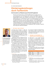 Dokument Kleinbetragsbestellungen durch Fachbereiche