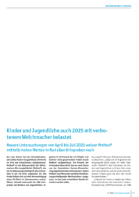 Dokument Kinder und Jugendliche auch 2025 mit verbotenem Weichmacher belastet