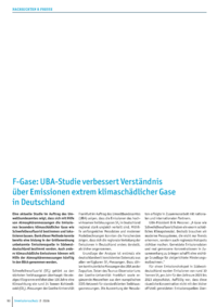 Dokument F-Gase: UBA-Studie verbessert Verst&auml;ndnis &uuml;ber Emissionen extrem klimasch&auml;dlicher Gase in Deutschland