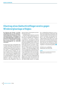 Dokument Eilantrag eines Gleitschirmfliegervereins gegen Windenergieanlage erfolglos