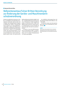 Dokument Referentenentwurf einer Dritten Verordnung zur &Auml;nderung der Ger&auml;te- und Maschinenl&auml;rmschutzverordnung