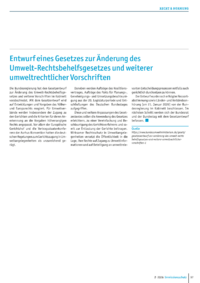 Dokument Entwurf eines Gesetzes zur &Auml;nderung des Umwelt-Rechtsbehelfsgesetzes und weiterer umweltrechtlicher Vorschriften