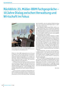 Dokument R&uuml;ckblick: 23. M&uuml;ller-BBM Fachgespr&auml;che &ndash; 10 Jahre Dialog zwischen Verwaltung und Wirtschaft im Fokus