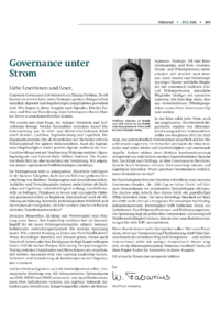 Dokument Governance unter Strom