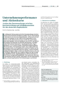 Dokument Unternehmensperformance und Aktienkurse