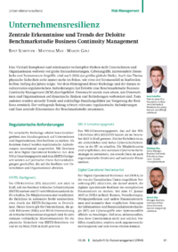 Dokument Unternehmensresilienz