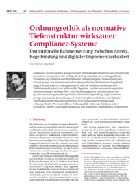 Dokument Ordnungsethik als normative Tiefenstruktur wirksamer Compliance-Systeme