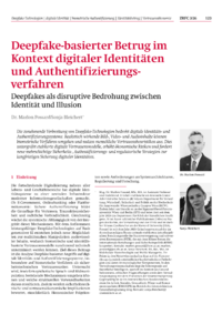 Dokument Deepfake-basierter Betrug im Kontext digitaler Identit&auml;ten und Authentifizierungsverfahren