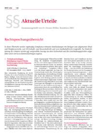 Dokument Aktuelle Urteile: Rechtsprechungs&uuml;bersicht
