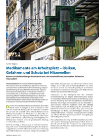 Dokument Medikamente am Arbeitsplatz &ndash; Risiken, Gefahren und Schutz bei Hitzewellen