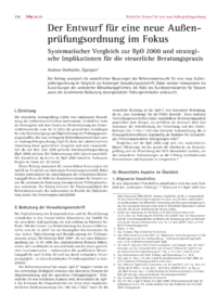 Dokument Der Entwurf f&uuml;r eine neue Au&szlig;enpr&uuml;fungsordnung im Fokus
