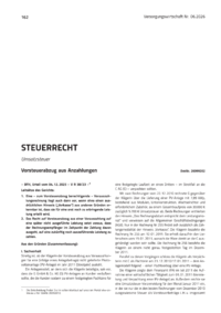 Dokument Vorsteuerabzug aus Anzahlungen