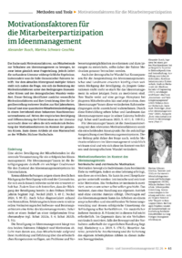 Dokument Motivationsfaktoren f&uuml;r die Mitarbeiterpartizipation im Ideenmanagement
