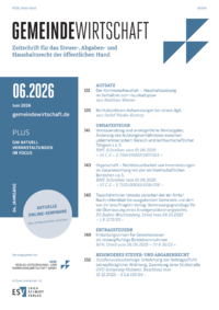 Dokument Zeitschrift Gemeindewirtschaft (GW) Ausgabe 06 2026