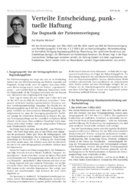 Dokument Verteilte Entscheidung, punktuelle Haftung