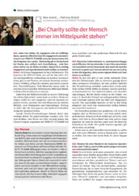 Dokument &bdquo;Bei Charity sollte der Mensch immer im Mittelpunkt stehen&ldquo;