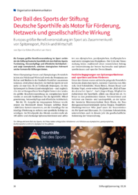 Dokument Der Ball des Sports der Stiftung Deutsche Sporthilfe als Motor f&uuml;r F&ouml;rderung, Netzwerk und gesellschaftliche Wirkung