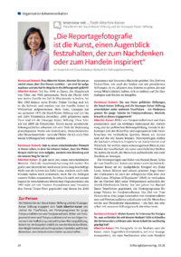 Dokument &bdquo;Die Reportagefotografie ist die Kunst, einen Augenblick festzuhalten, der zum Nachdenken oder zum Handeln inspiriert&ldquo;