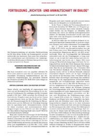 Dokument Fortbildung &bdquo;Richter- und Anwaltschaft im Dialog&ldquo;