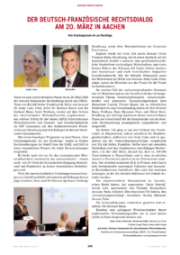 Dokument Der Deutsch-franz&ouml;sische Rechtsdialog am 20. M&auml;rz in Aachen