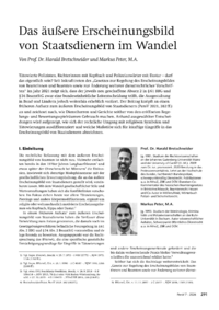 Dokument Das &auml;u&szlig;ere Erscheinungsbild von Staatsdienern im Wandel
