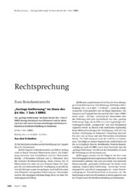 Dokument &bdquo;Geringe Entfernung&ldquo; im Sinne des &sect; 6 Abs. 1 Satz 3 BRKG