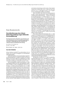 Dokument Verschlechterung einer dienstlichen Beurteilung wegen fehlender Personalf&uuml;hrung