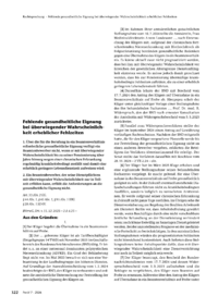 Dokument Fehlende gesundheitliche Eignung bei &uuml;berwiegender Wahrscheinlichkeit erheblicher Fehlzeiten
