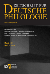 Ausgabe Zeitschrift f&uuml;r deutsche Philologie Ausgabe 02 2026