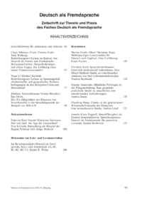 Dokument Inhaltsverzeichnis