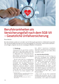 Dokument Berufskrankheiten als Versicherungsfall nach dem SGB VII