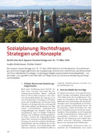 Dokument Sozialplanung: Rechtsfragen, Strategien und Konzepte