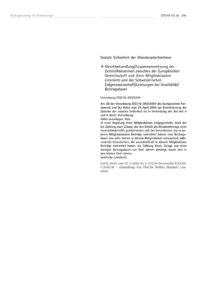 Dokument Gleichbehandlung/Zusammenrechnung der Zeiten/Abkommen zwischen der Europ&auml;ischen Gemeinschaft und ihren Mitgliedstaaten einerseits und der Schweizerischen Eidgenossenschaft/Leistungen bei Invalidit&auml;t/Beitragsdauer