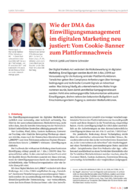 Dokument Wie der DMA das Einwilligungsmanagement im digitalen Marketing neu justiert: Vom Cookie-Banner zum Plattformnachweis