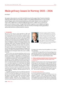 Dokument Main privacy issues in Norway 2025 &ndash; 2026