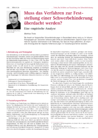 Dokument Muss das Verfahren zur Feststellung einer Schwerbehinderung &uuml;berdacht werden?