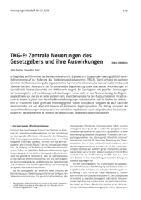 Dokument TKG-E: Zentrale Neuerungen des Gesetzgebers und ihre Auswirkungen