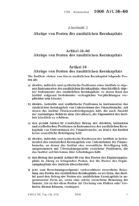 Dokument Artikel 56 bis 60: Abz&uuml;ge von Posten des zus&auml;tzlichen Kernkapitals