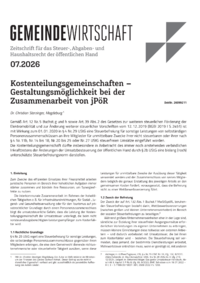 Dokument Kostenteilungsgemeinschaften &ndash; Gestaltungsm&ouml;glichkeit bei der Zusammenarbeit von jP&ouml;R