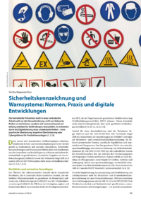 Dokument Sicherheitskennzeichnung und Warnsysteme: Normen, Praxis und digitale Entwicklungen