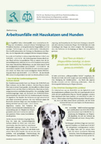 Dokument Arbeitsunf&auml;lle mit Hauskatzen und Hunden