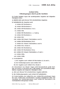 Dokument Artikel 433a Offenlegungen durch gro&szlig;e Institute