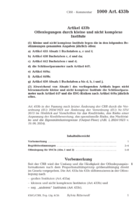 Dokument Artikel 433b Offenlegungen durch kleine und nicht komplexe Institute