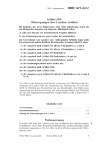 Dokument Artikel 433c Offenlegungen durch andere Institute