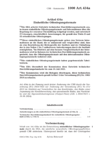 Dokument Artikel 434a Einheitliche Offenlegungsformate