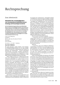 Dokument Gleichlauf der Zust&auml;ndigkeiten von Gesamtschwerbehindertenvertretung und Gesamtpersonalrat