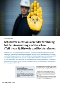 Dokument Schutz vor nichtionisierender Strahlung bei der Anwendung am Menschen (Teil 1 von 5): Historie und Rechtsrahmen